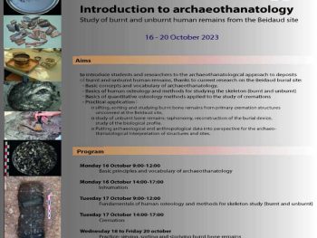 Atelier « Introduction à l’archéothanatologie. Etude des restes humains brûlés et non brûlés du site de Beidaud »