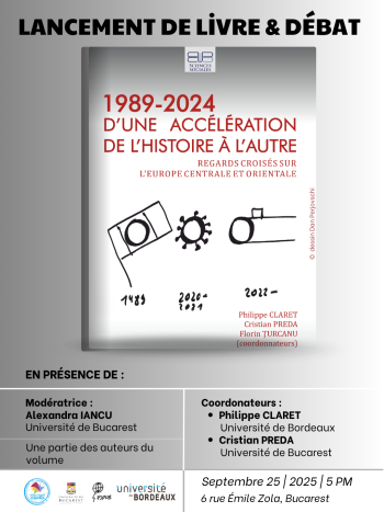 Lancement ouvrage « 1989-2024 : d’une accélération de l’histoire à l’autre. Regards croisés sur l’Europe centrale et orientale »
