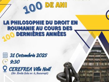 Table ronde ARFD « La philosophie du droit en Roumanie au cours des cent dernières années »
