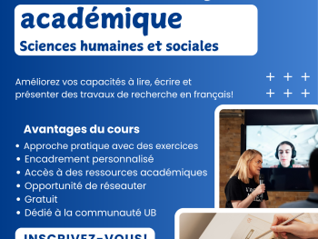 2e édition – Cours de français académique pour les sciences humaines et sociales
