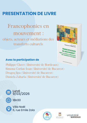 Présentation de livre “Francophonies en mouvement : objets, acteurs et médiations des transferts culturels”