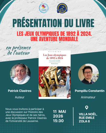Lancement ouvrage « Les Jeux olympiques de 1892 à 2024. Une aventure mondiale », Patrick Clastres