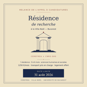 Relance de l’appel à candidatures – Résidence de recherche CEREFREA × CNRS-SHS